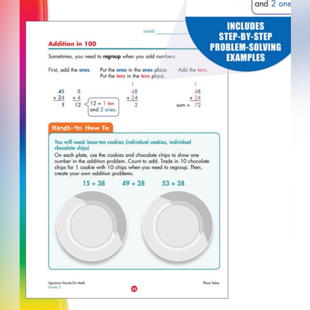 Spectrum Hands On Math Workbook - grade 2 - Picture 5 of 5